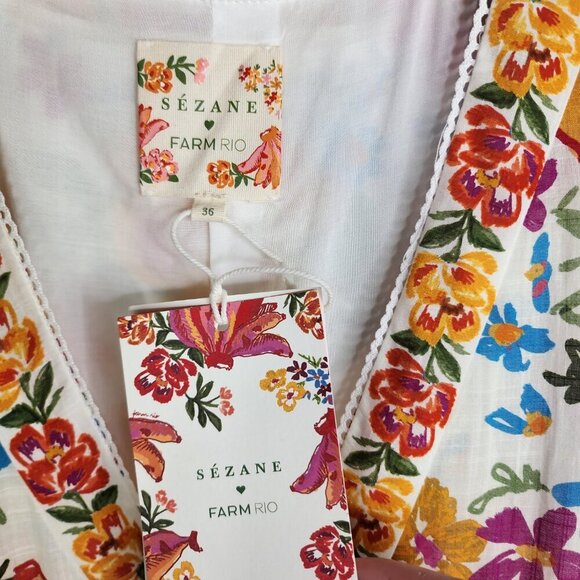 NWT Sezane X Farm Rio Alamedee Maxi Dress Size 4 - Picture 15 of 17